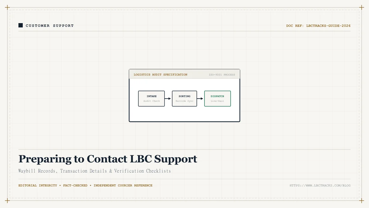 Customer service agent headset and transaction checklist illustration for LBC support