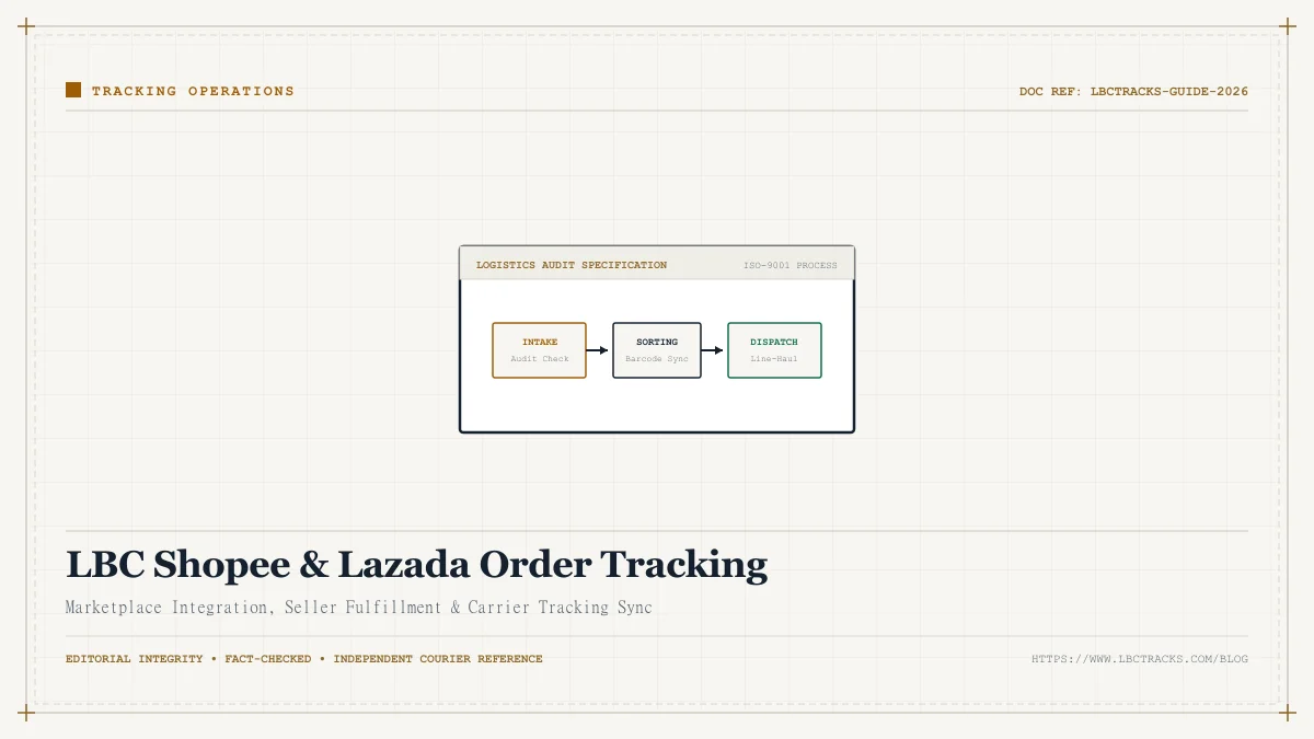 E-commerce shopping cart and LBC delivery parcel synchronization illustration