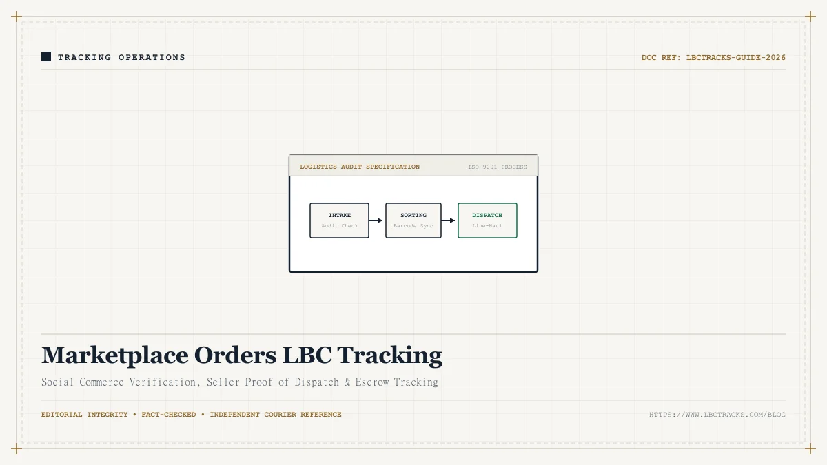 Verification badge graphic showing authentic marketplace order tracking validation on LBC