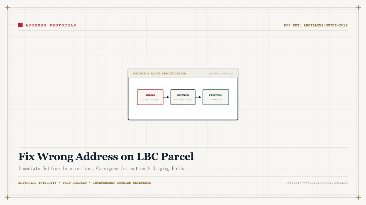 Emergency warning and address amendment form illustration for fixing wrong LBC delivery address