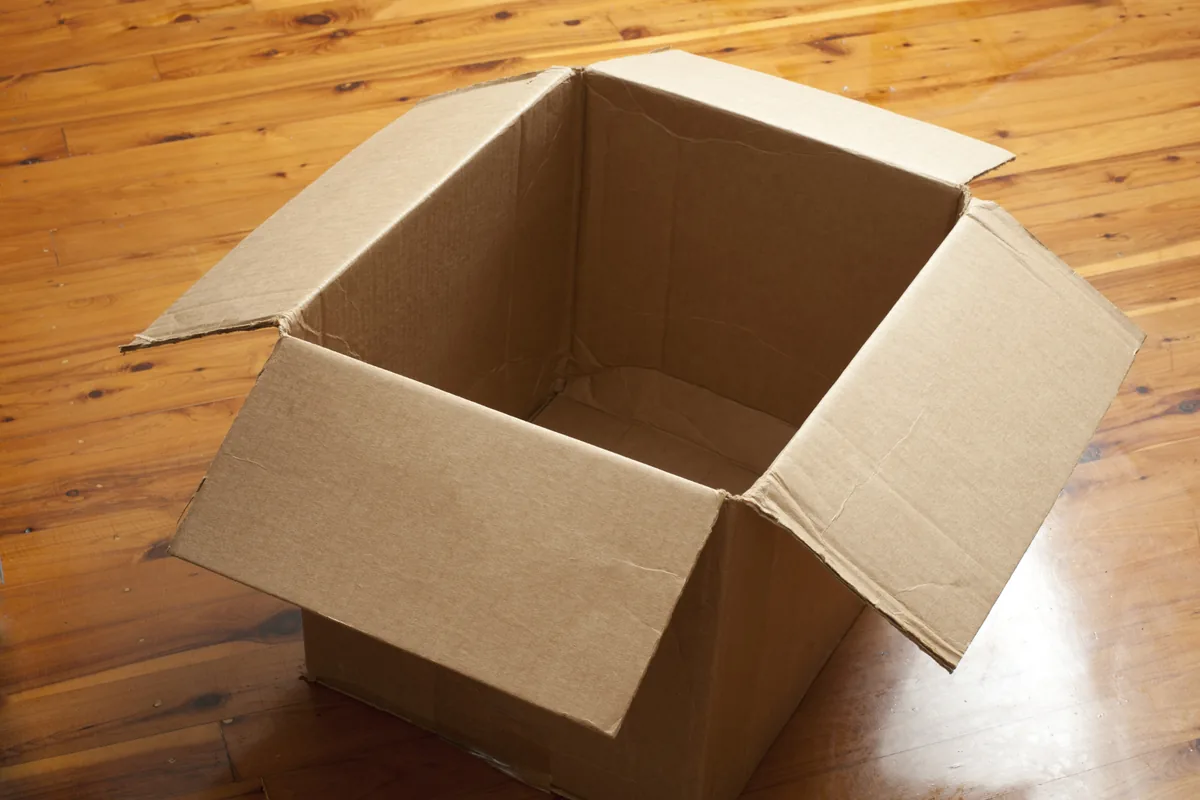 Corrugated cardboard parcel boxes stacked and prepared with clean packaging for courier pickup inspection